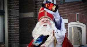 Sinterklaas met smartphones